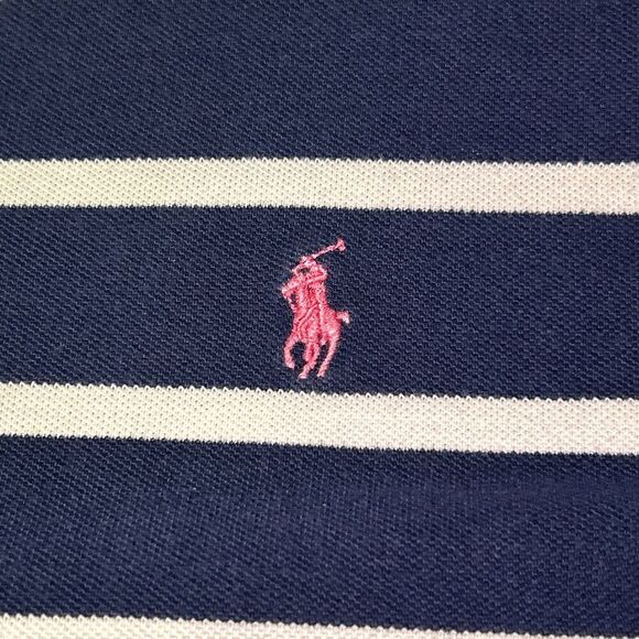 Polo Ralph Lauren Men's Polo Shirt XL Navy White Stripes - Picture 5 of 8